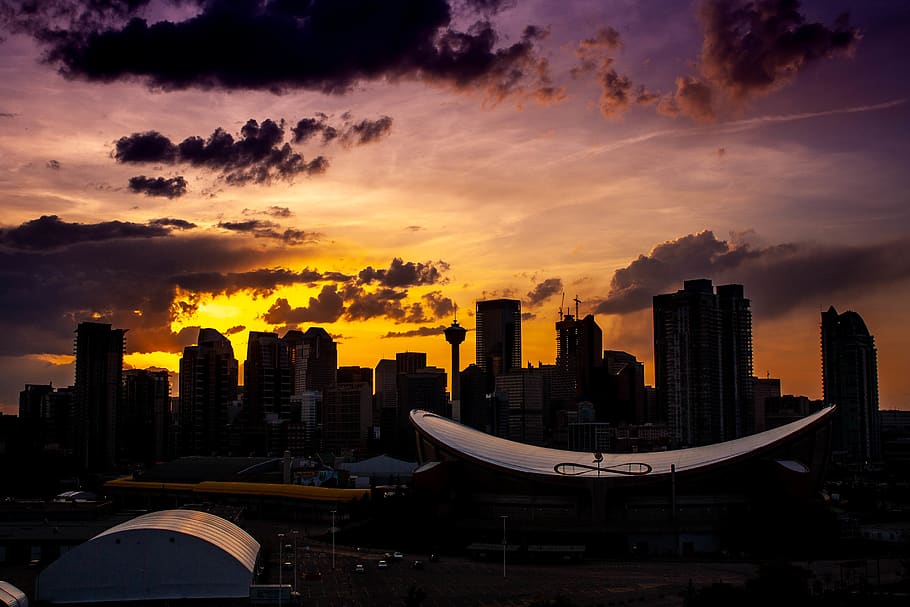 Desktop Wallpapers Canada Calgary Grass Houses Cities Landscape