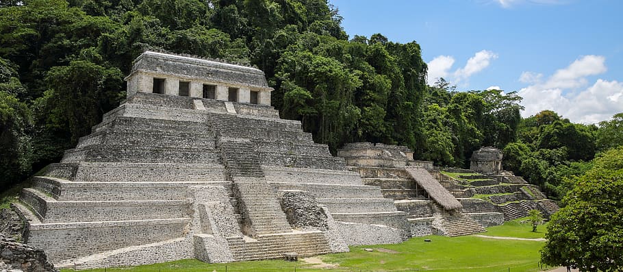 mexico, palenque, zona arqueológica palenque, ancient, mayan, HD wallpaper