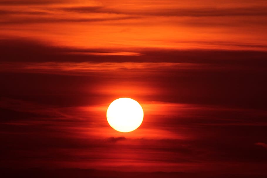 sunset, nature, eve, evening, dark, sky, beauty in nature, cloud - sky HD wallpaper