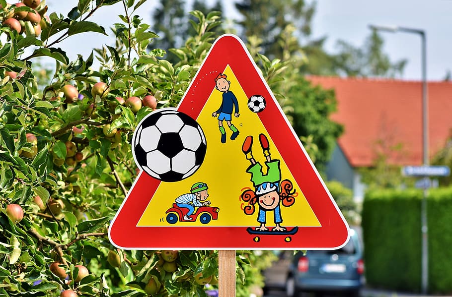 play street, children, note, traffic, attention, warning, sign, HD wallpaper