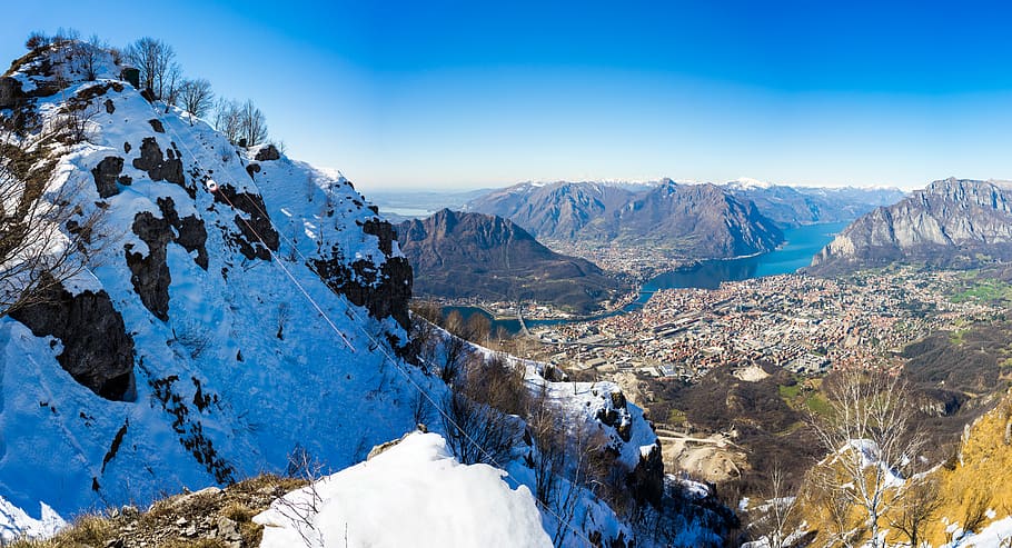outdoor, tree, mountain, park, natural, alp, cloud, sun, scenery HD wallpaper
