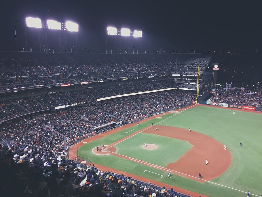 baseball, stadium, field, diamond, crowd, people, spectators HD wallpaper