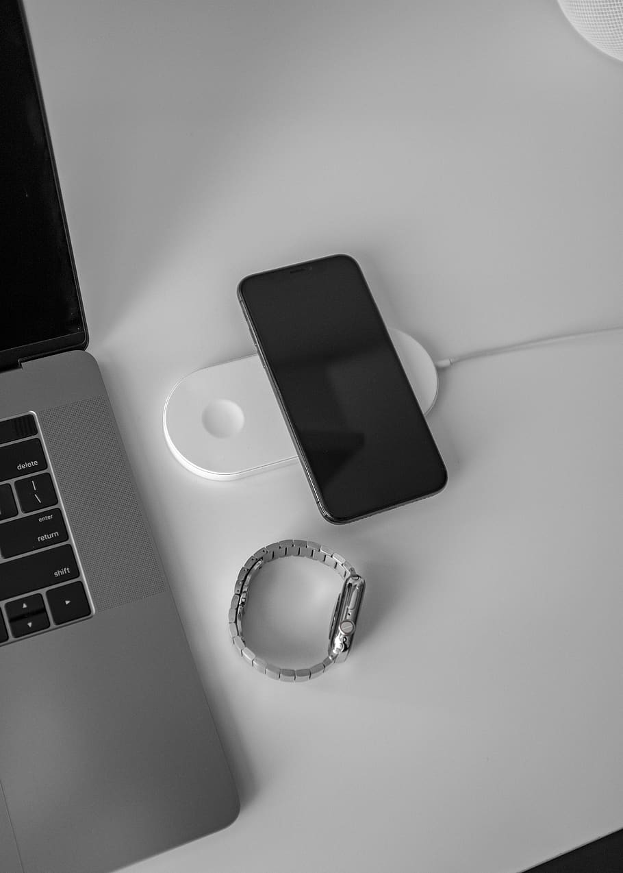 phone on charging pad, technology, connection, communication HD wallpaper
