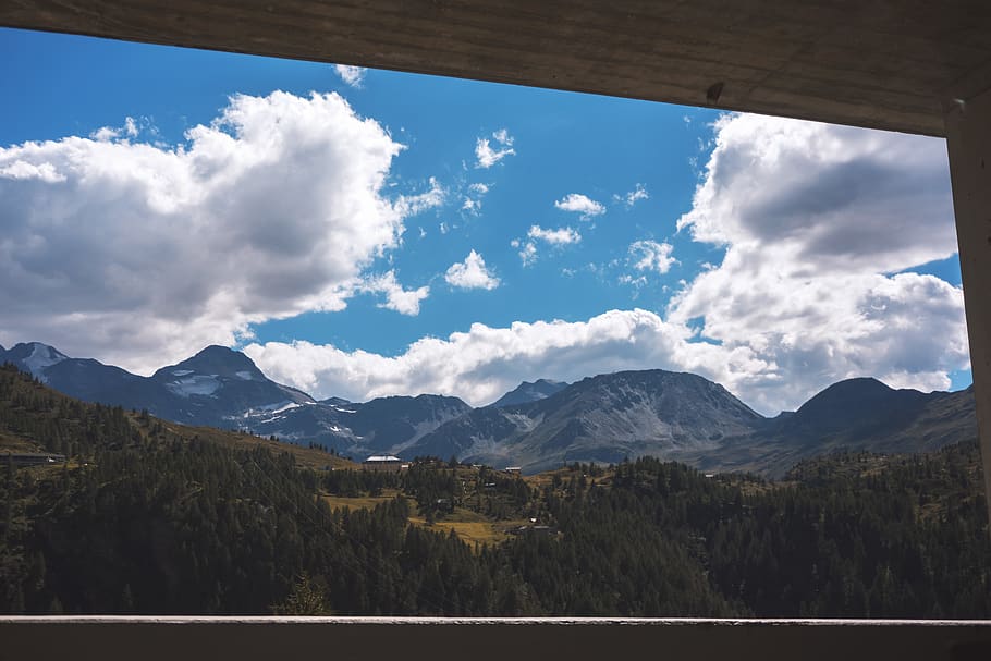 alp, cloud, roadtrip, drive, car, switzerland, skyline, blue HD wallpaper