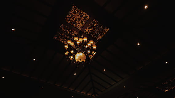 lamp, light fixture, black, ceiling light, chandelier, lighting HD wallpaper