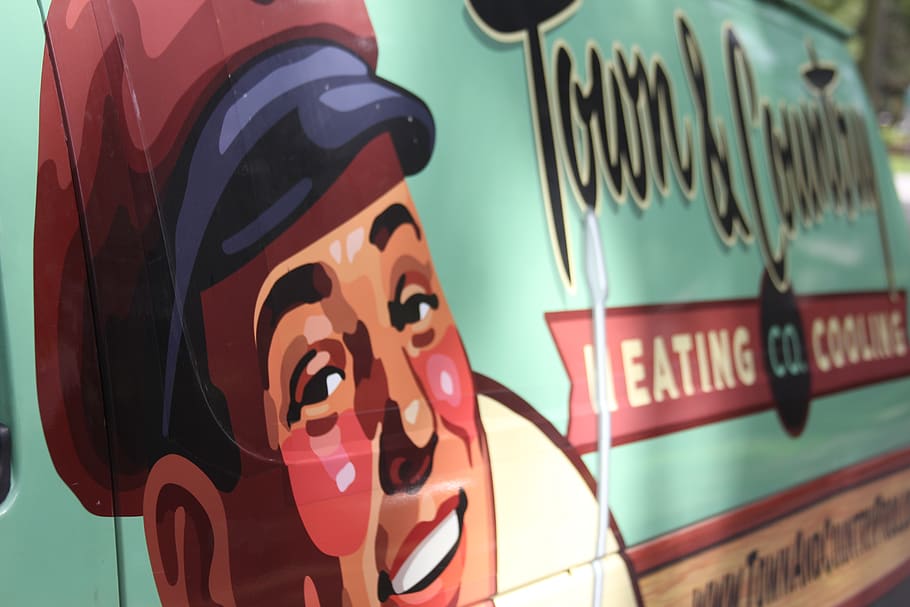 face, van, car, vehicle, sign, advertising, everyday, summer HD wallpaper