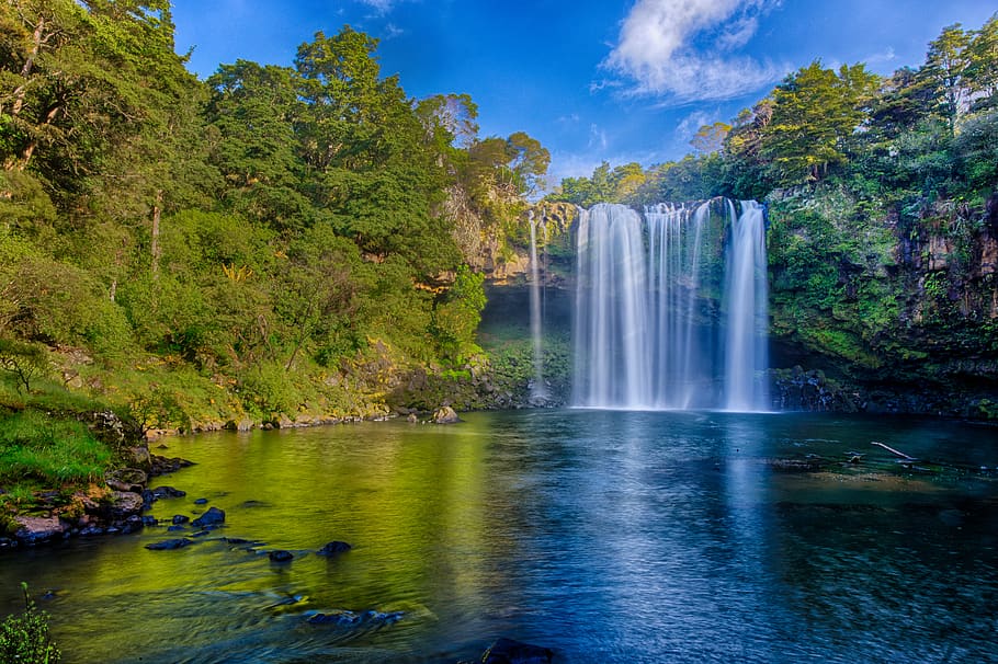 waterfall during daytime \, scenics - nature, beauty in nature HD wallpaper