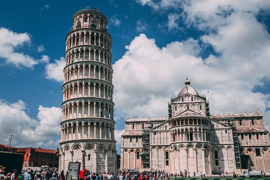 Leaning Tower of Pisa, ancient, architecture, building, church, HD wallpaper