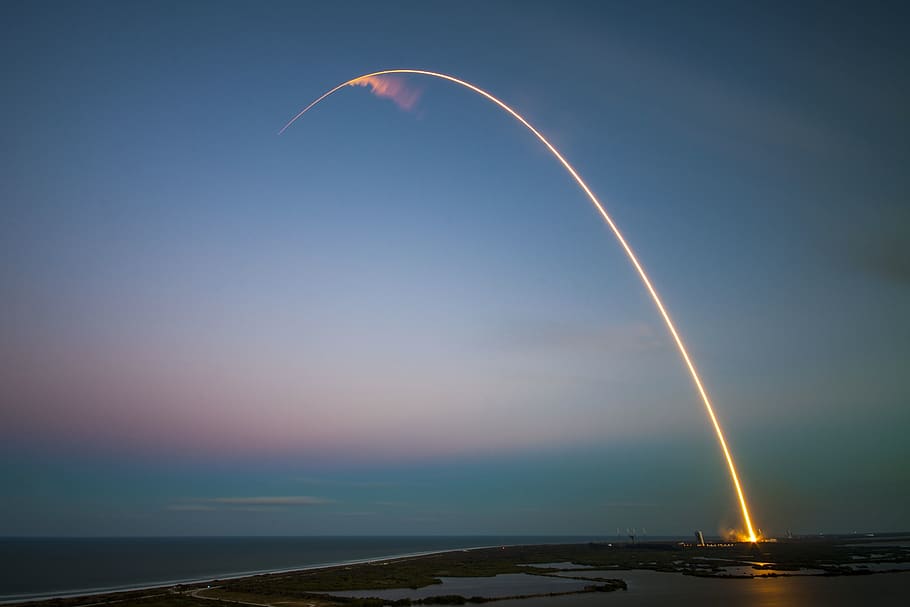 rocket, ses 9 launch, cape canaveral, rocket launch, satellite, HD wallpaper