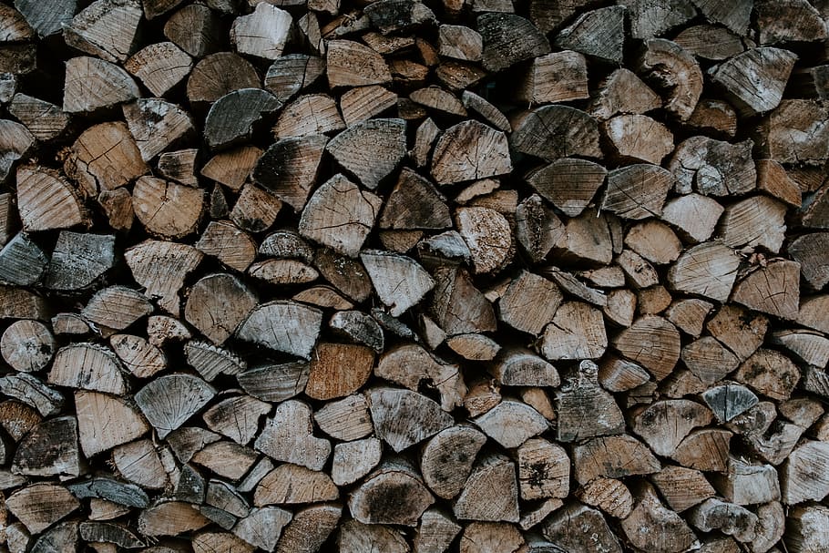 fill the frame photography of pile of woods, log, brown, outdoor, HD wallpaper