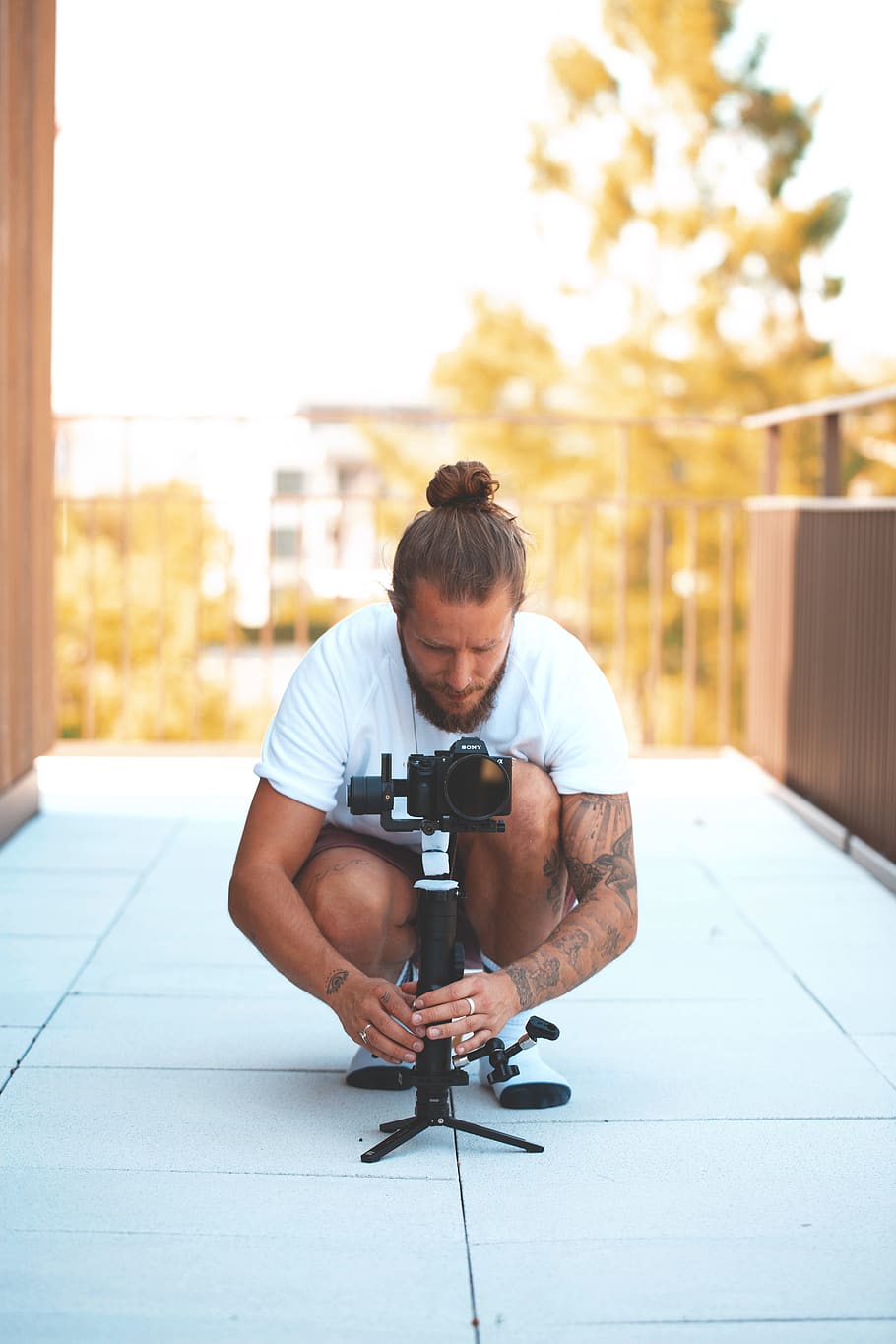 human, person, tripod, camera, electronics, photography, sony HD wallpaper