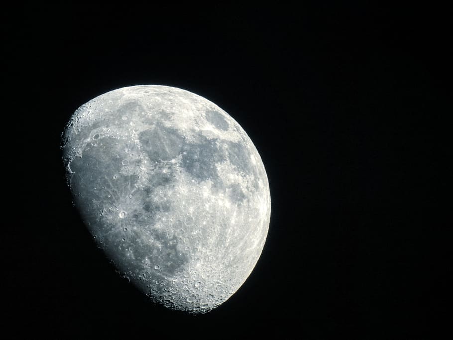 gray moon wallpaper, night, universe, outer space, astronomy HD wallpaper