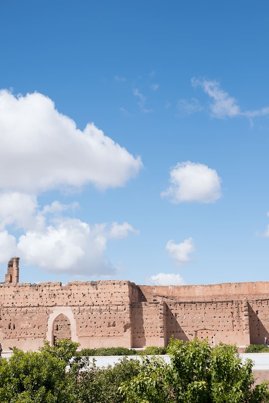 marrakesh, morocco, building, castle, sky, bluesky, nest, temple HD wallpaper