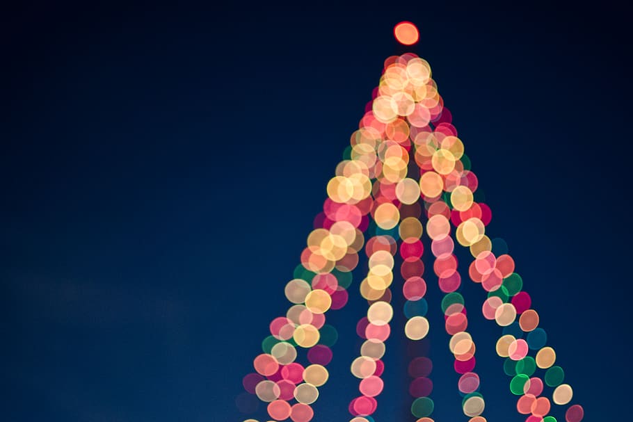 multicolored bokeh lights, christmas, holiday, seasonal, colour HD wallpaper