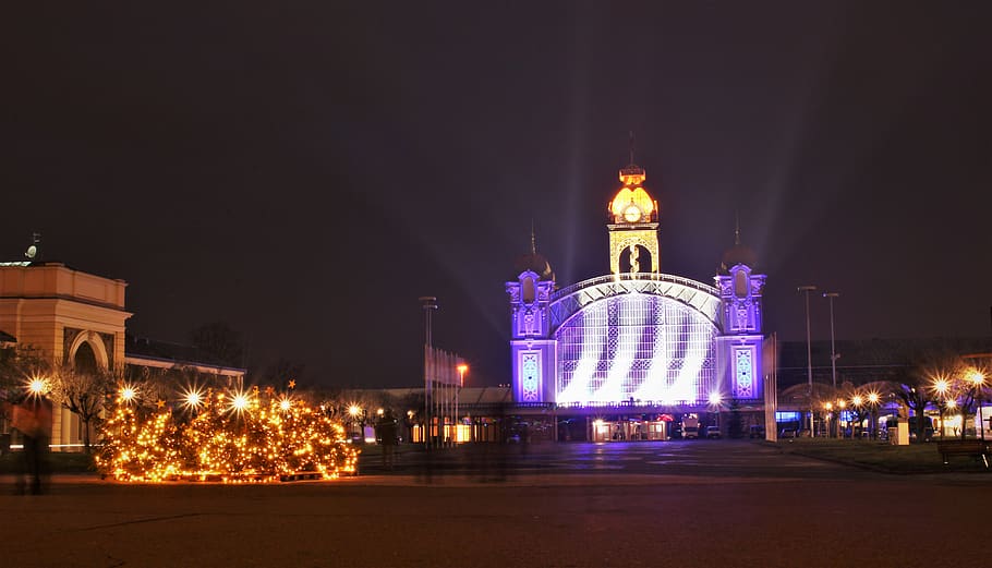 night, illuminated, architecture, building exterior, built structure HD wallpaper