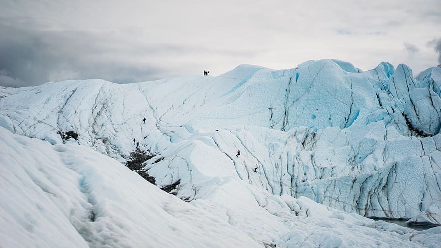 nature, landscape, mountains, summit, peaks, snow, patterns HD wallpaper