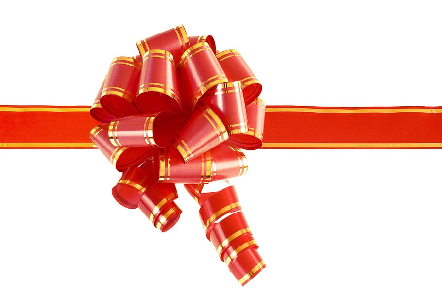 bow, ribbon, red, gift, holiday, white, shine, satin, background HD wallpaper