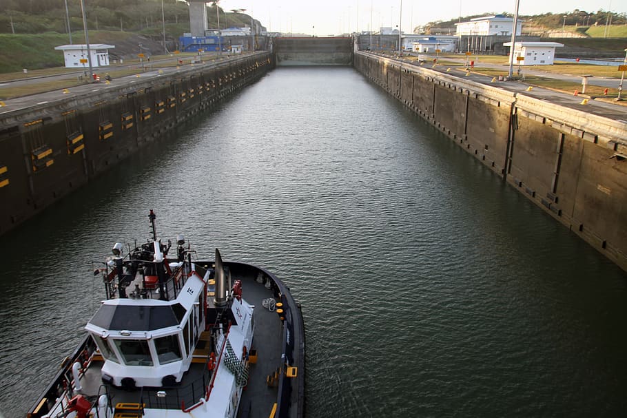 pilot, panama canal, crossing, artificial, conduit, maritime HD wallpaper