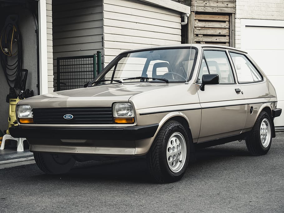 brown Ford 3-door hatchback, transportation, vehicle, automobile HD wallpaper