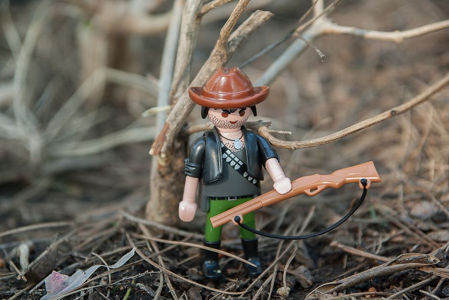 hunter, gun, hunting, child, childhood, land, nature, offspring HD wallpaper