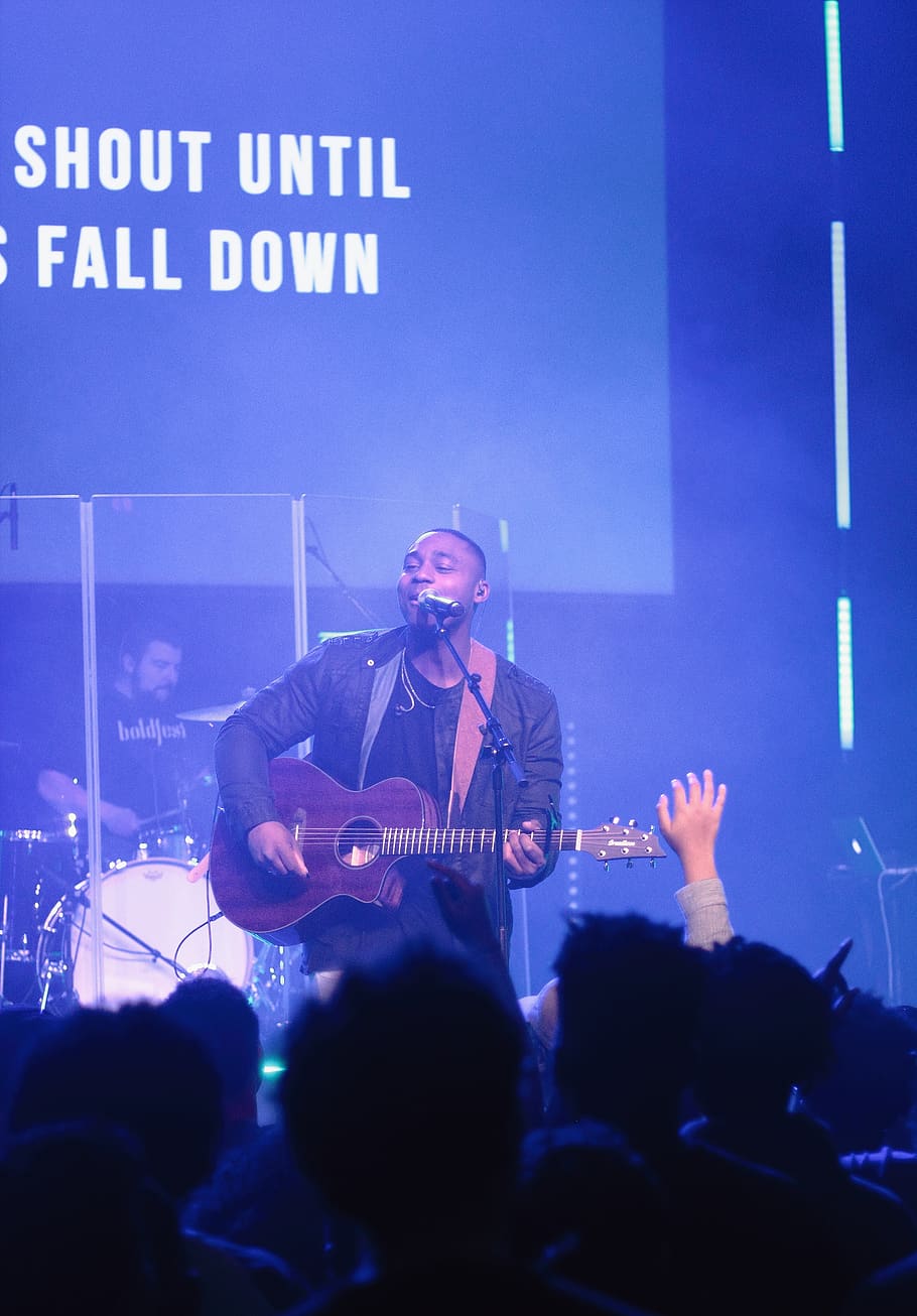 worship, bold, guitar, performance, music, musical instrument HD wallpaper