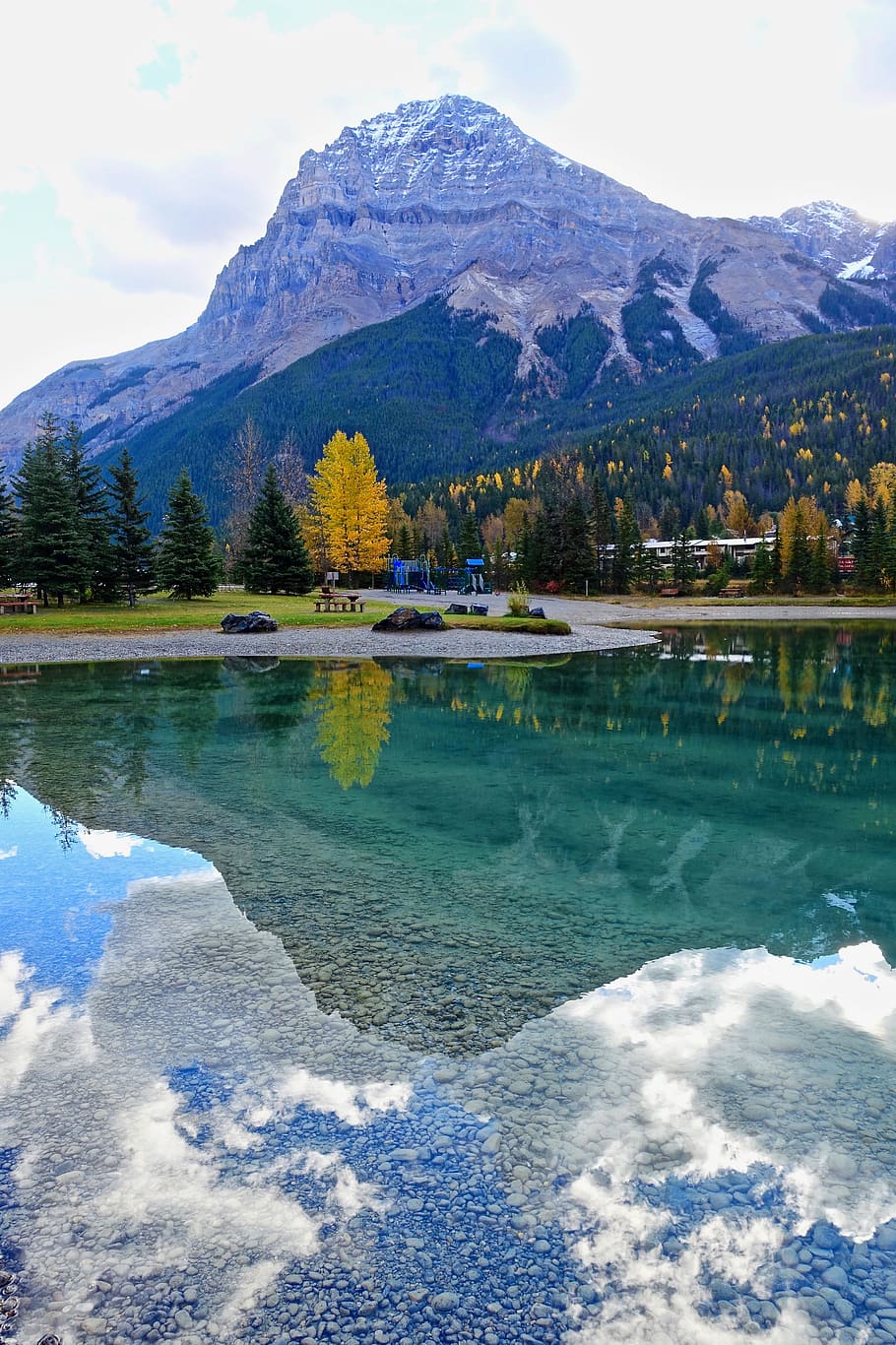 reflection, mountain, river, scenic, lake, wilderness, outdoor HD wallpaper