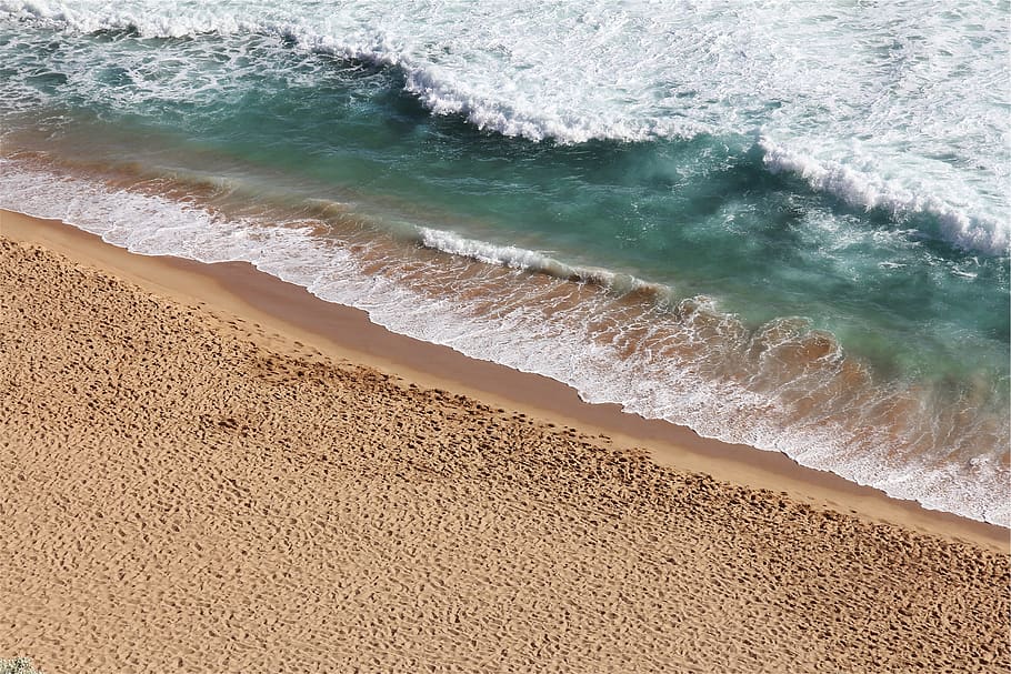 beach, sand, water, waves, shore, sea, sport, motion, aquatic sport HD wallpaper