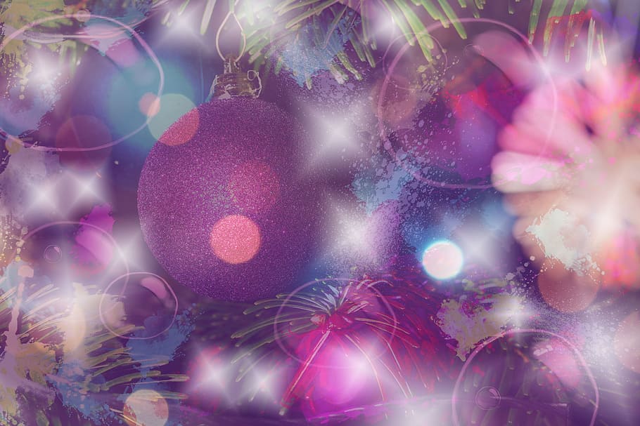 bauble, Christmas, object, edit, design, backgrounds, no people HD wallpaper
