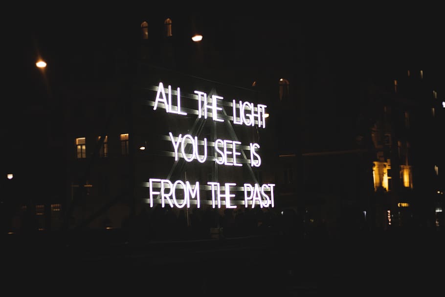 netherlands, amsterdam, sign, all the light you see, past, neon, HD wallpaper