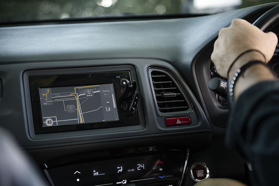 automobile, car console, concept, control wheel, copy space HD wallpaper