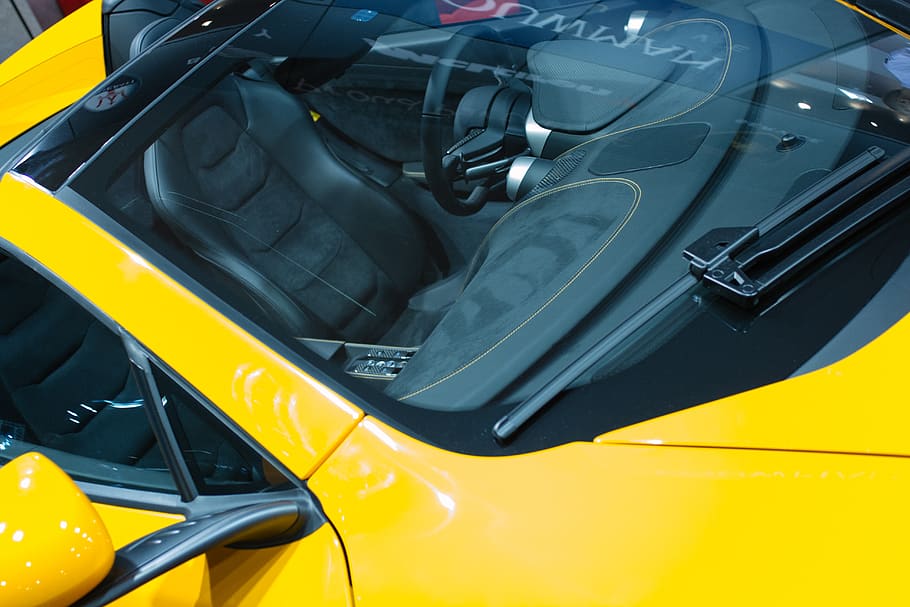 interior, lambo, lamborghini, hypercar, supercar, cars, yellow HD wallpaper