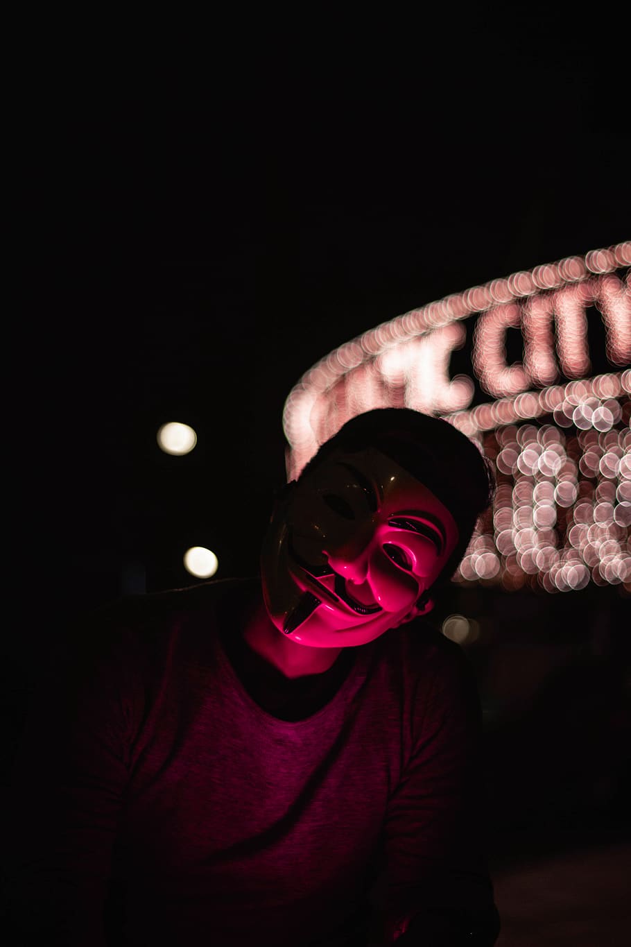 man wearing mask, human, person, crowd, night life, festival HD wallpaper