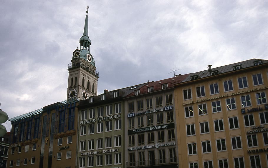 germany, munich, marienplatz, architecture, built structure