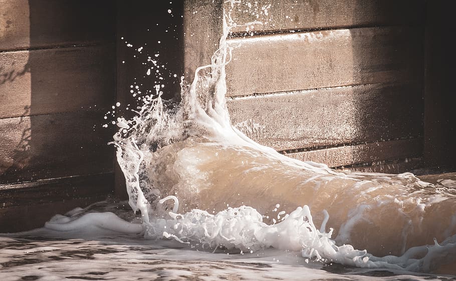 water waves, splashing, motion, nature, sea, day, outdoors, sunlight HD wallpaper