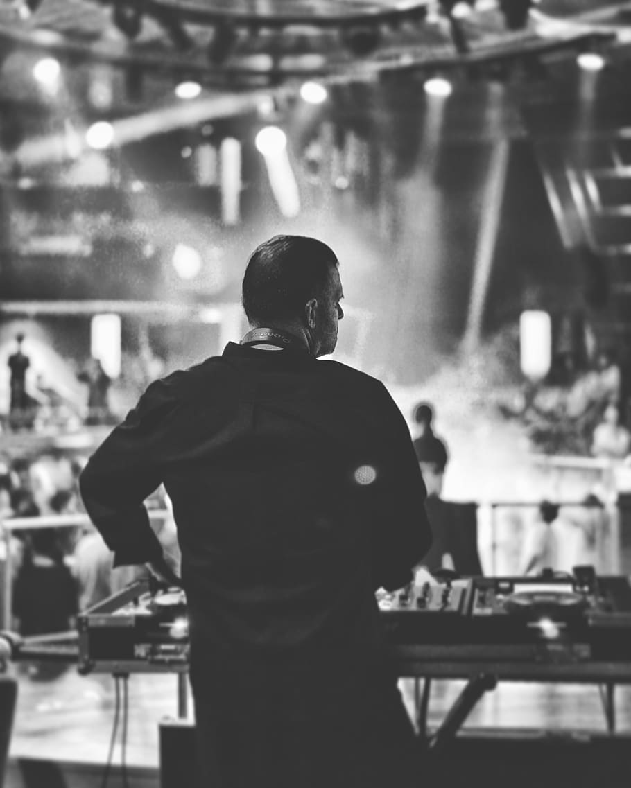 dj, rear view, men, real people, one person, three quarter length HD wallpaper
