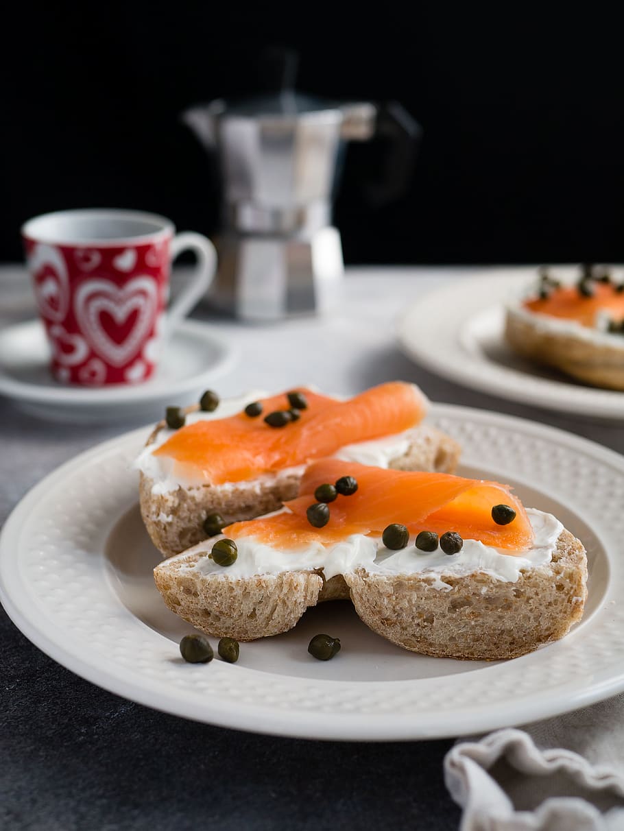food, bread, salmon, meat, breakfast, lunch, dinner, restaurant HD wallpaper