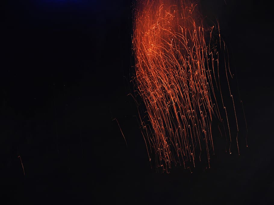firework display, nature, outdoors, mountain, landscape, panoramic HD wallpaper