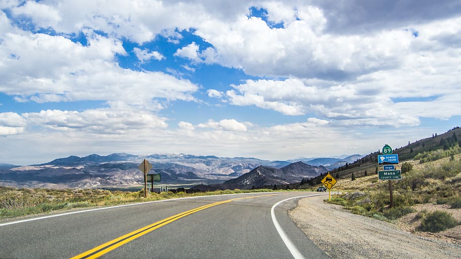 gray concrete road, transportation, cloud - sky, the way forward HD wallpaper