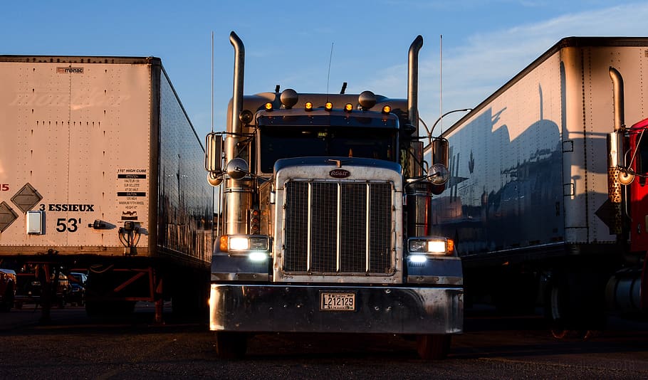 truck, trailer, vehicle, transport, freight, shipping, logistics, HD wallpaper