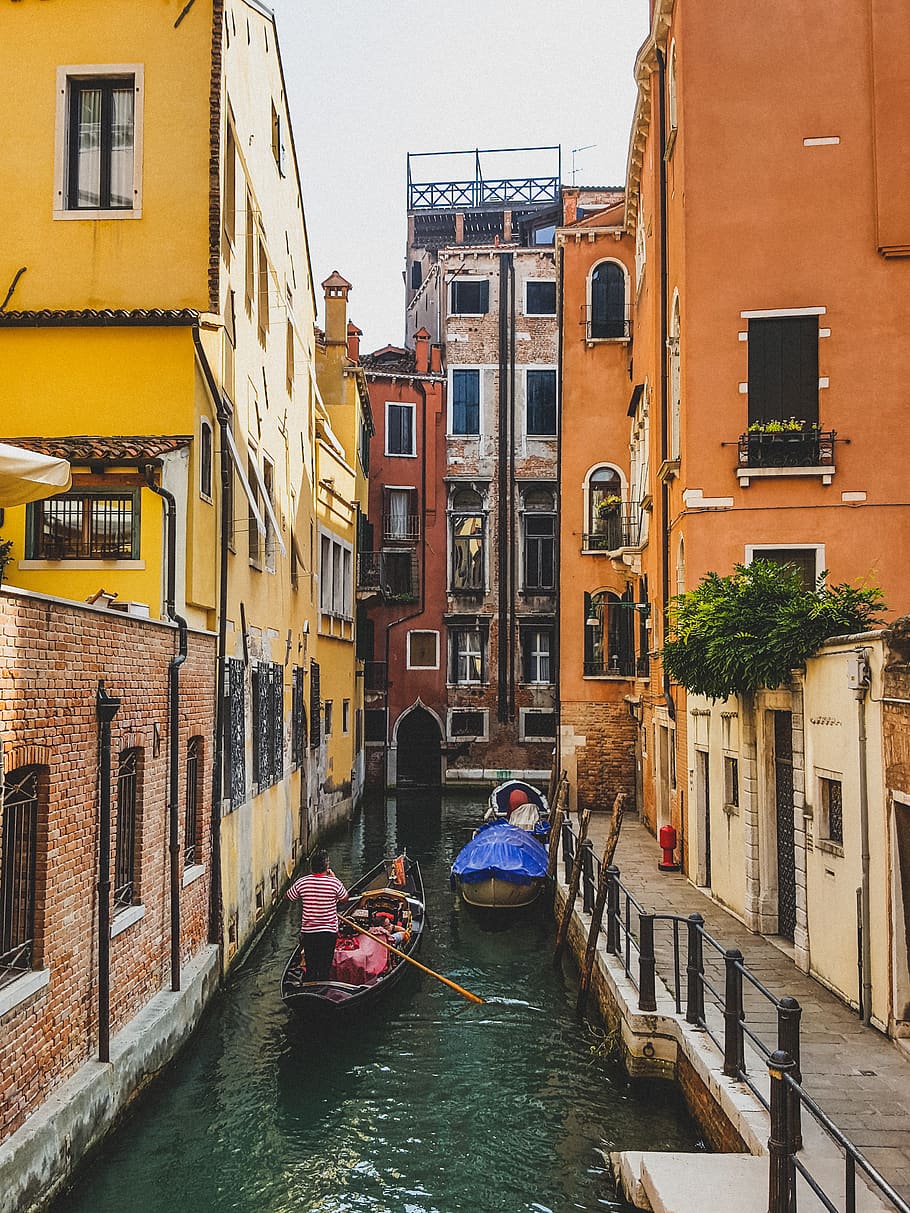 italy, venice, building exterior, nautical vessel, built structure HD wallpaper