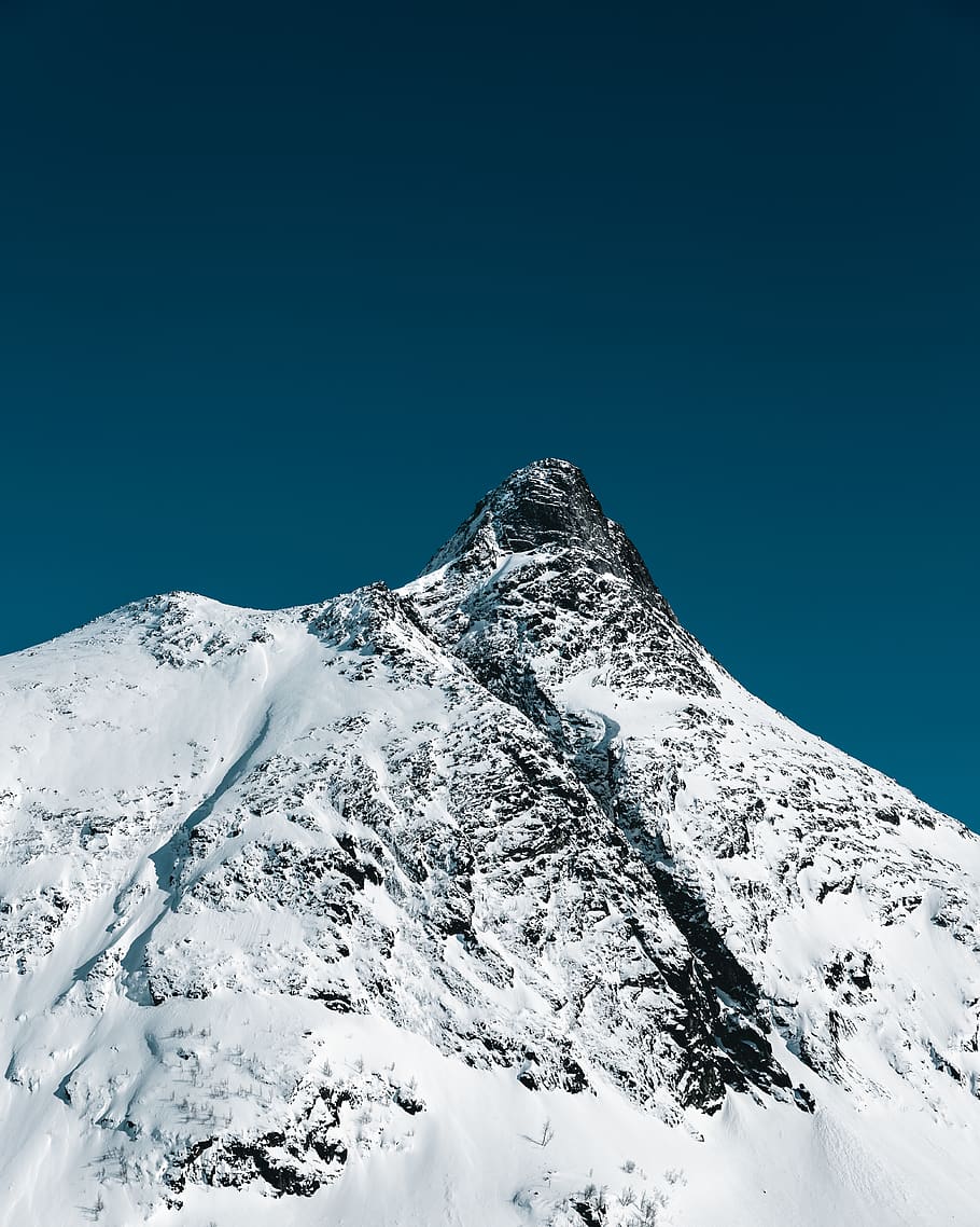 Mountain Covered By Snow, cold, high, landscape, mountain peak HD wallpaper