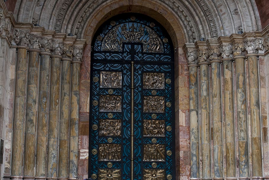 puerta catedral, architecture, old, building, door, travel HD wallpaper