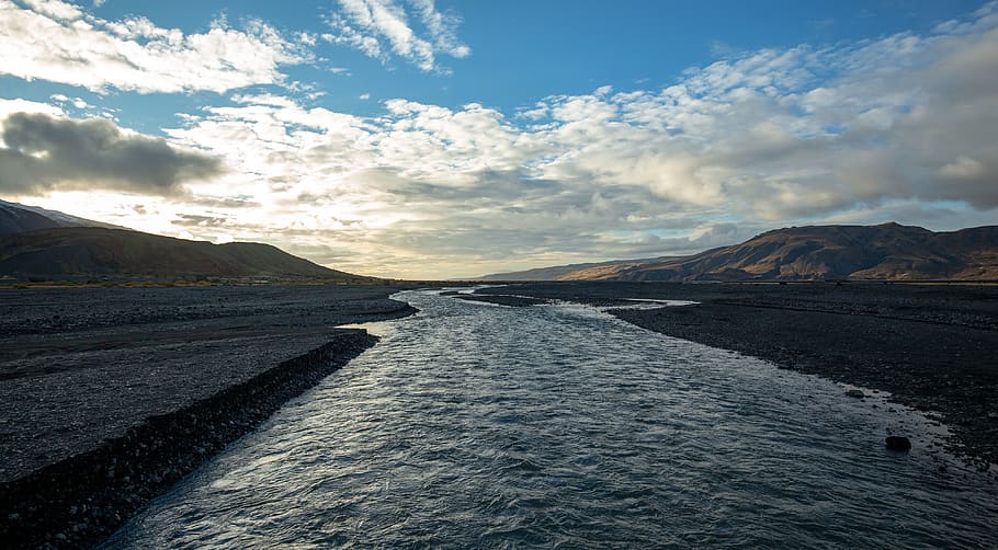 iceland, cloud - sky, mountain, scenics - nature, beauty in nature HD wallpaper