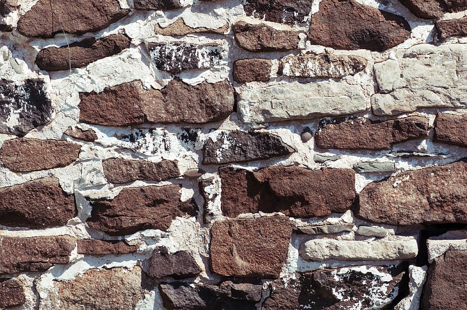 brick wall, rough, texture, full frame, backgrounds, built structure HD wallpaper