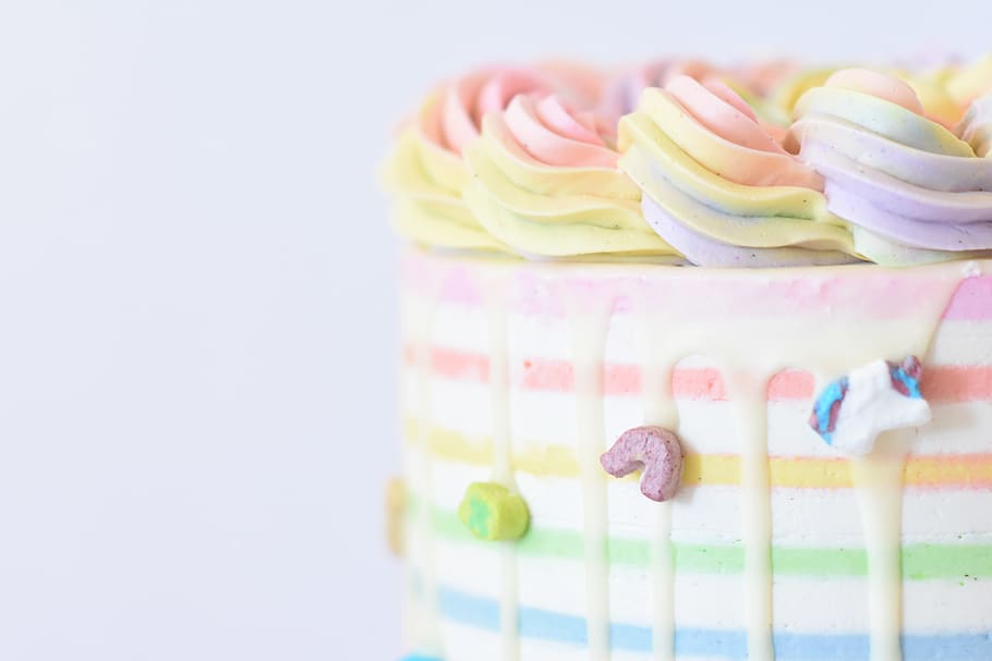 shallow focus photo of cake, dessert, food, cream, cupcake, creme, HD wallpaper