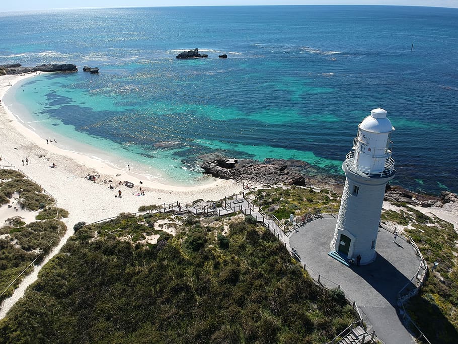 australia, rottnest island, lancier st, sea, water, high angle view, HD wallpaper