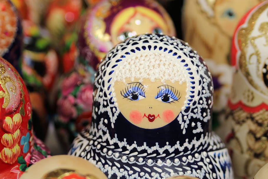 matryoshka, matroschka, souvenir, painted, nestable, art, poland, HD wallpaper