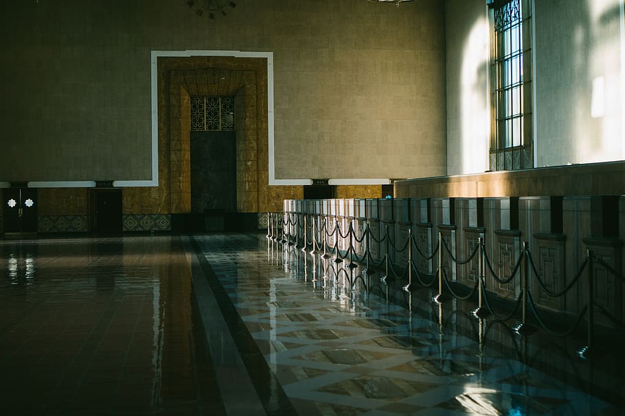 brown table, los angeles, union station, united states, architecture HD wallpaper