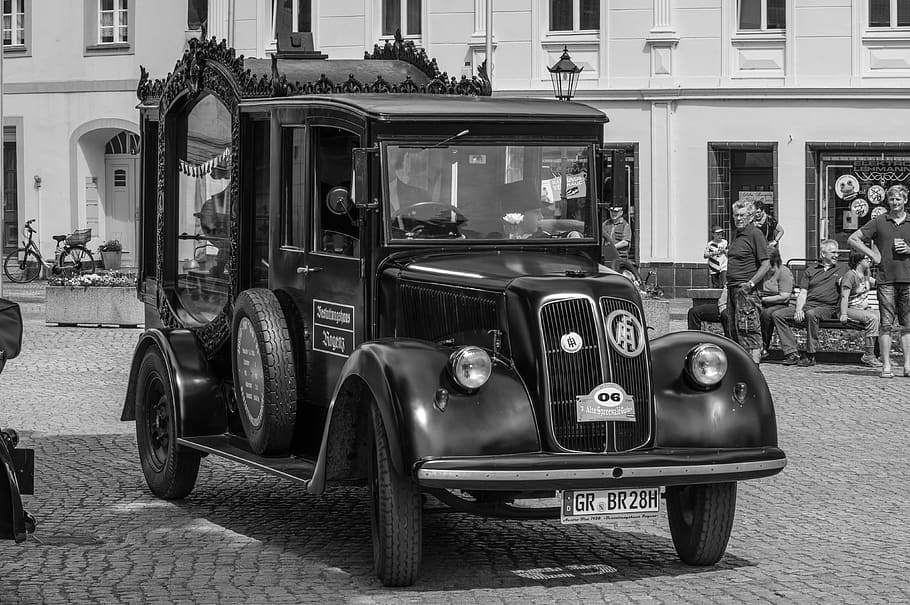 vehicle, auto, hearse, oldtimer, transport, truck, automotive