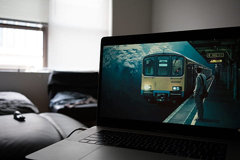 black and gray laptop computer, pc, electronics, person, human HD wallpaper